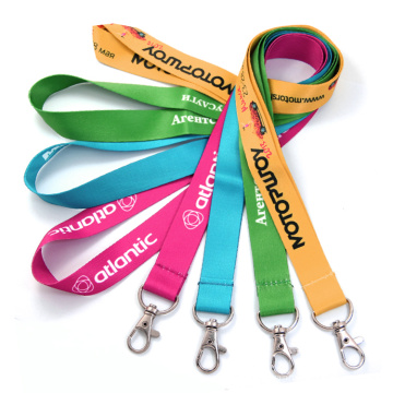 Cheap Personalized Neck Polyester Sublimation Custom High Quality Thick Lanyards